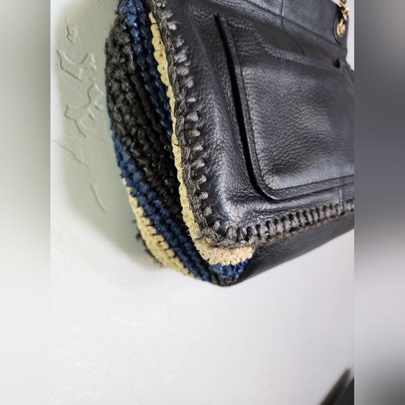 Tory Burch Small Marion Crochet Straw Saddlebag - Picture 11 of 16